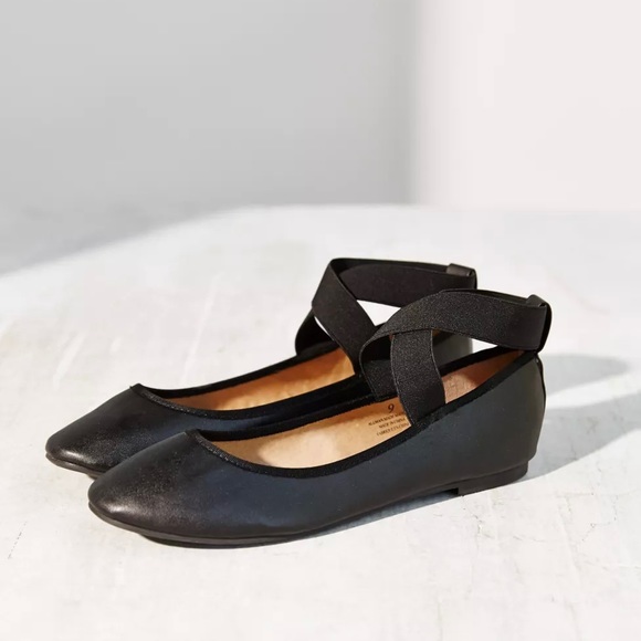 Urban Kimchi Blue Elastic Cross Strap Flats 9 - Picture 3 of 10